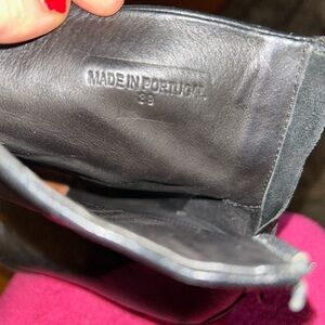 Sleek Black Leather Booties